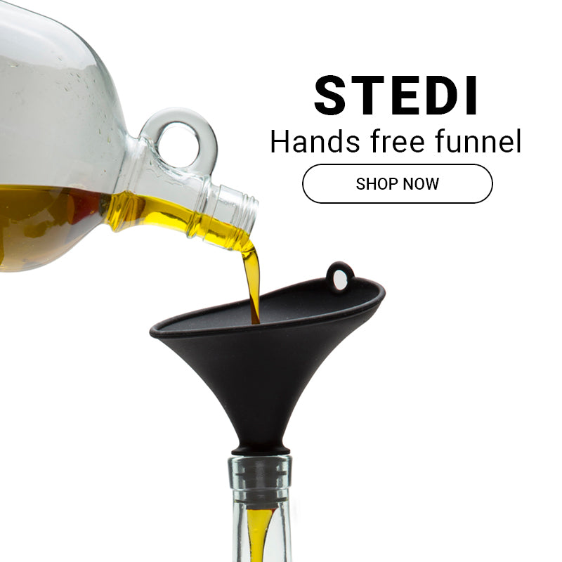 STEDI Hands free funnel the best for olive oil and others